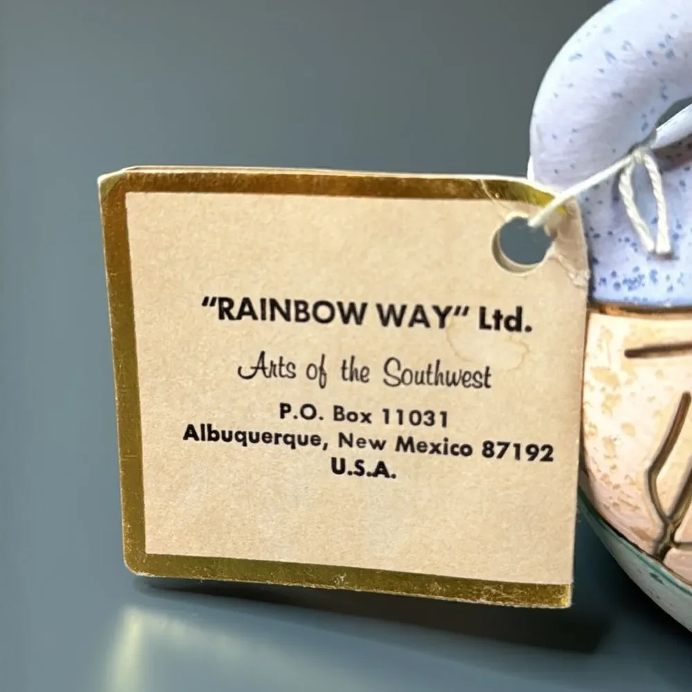 RAINBOW WAY LTD. Vintage Hand Painted 24K Gold Accent Southwestern Pottery *NEW*